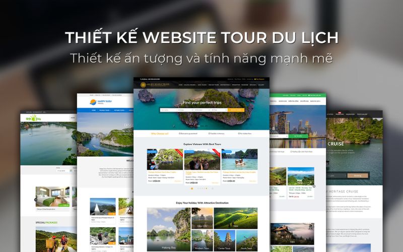 Kweb.vn hỗ trợ thiết kế các website du lịch hiện đại, ấn tượng